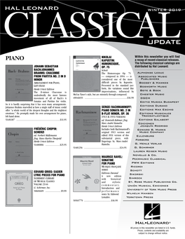 PIANO KAPUSTIN: a Recap of Recent Classical Releases