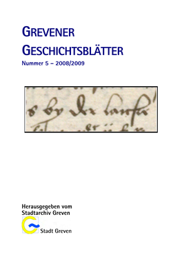 Grevener Geschichtsblätter 5 (2008/2009)