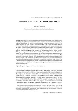 Epistemology and Creative Invention
