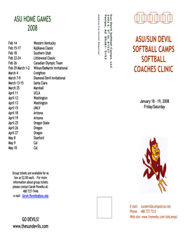 Asu/Sun Devil Softball Camps Softball Coaches Clinic