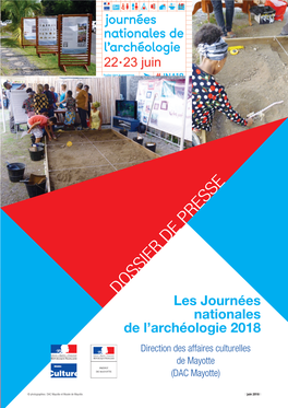 Les 5Es Journées Nationales De L'archéologie À Mayotte, 2018 PDF