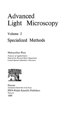 Advanced Light Microscopy