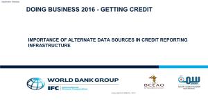 Doing Business 2016 - Getting Credit