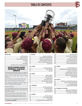 Fsu Baseball | Coaches | Players | Review | Opponents | Records | Honors | Results | Pros 1 Media Information