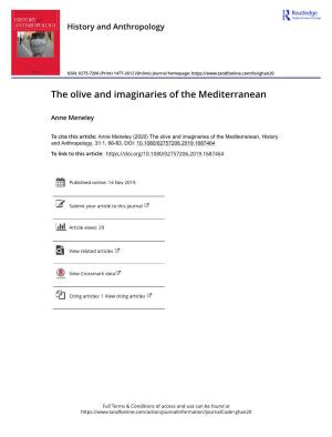 The Olive and Imaginaries of the Mediterranean