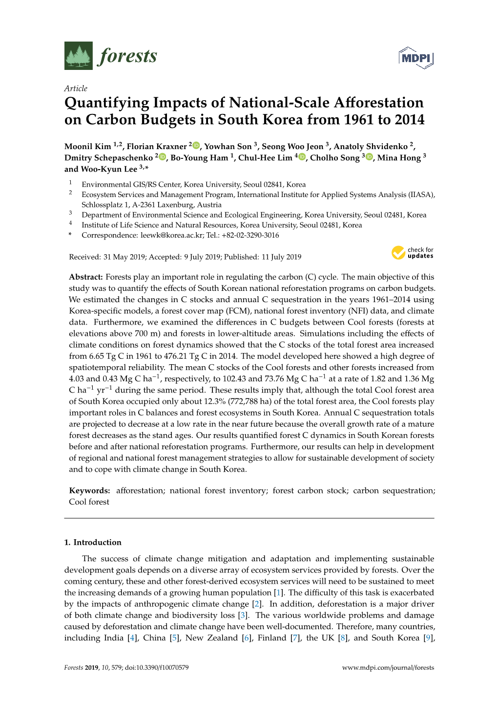 Quantifying Impacts of National-Scale Afforestation on Carbon Budgets In