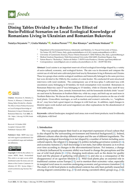 Dining Tables Divided by a Border: the Effect of Socio-Political Scenarios on Local Ecological Knowledge of Romanians Living in Ukrainian and Romanian Bukovina