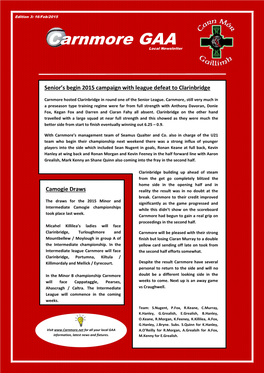 Carnmore GAA Local Newsletter