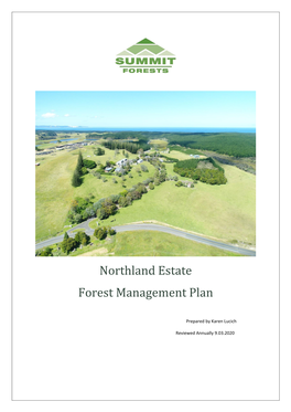 Northland Estate Forest Management Plan