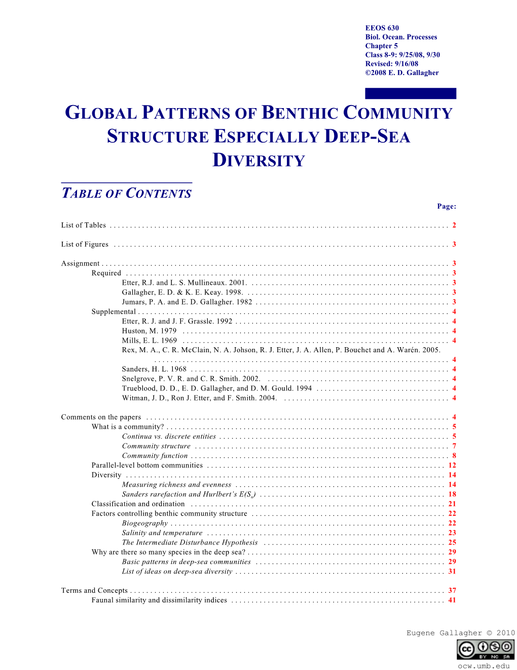 Global Patterns of Benthic Community Structure Especially Deep-Sea Diversity