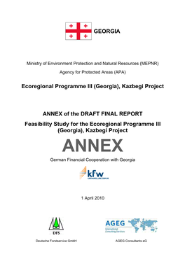 Kazbegi Project ANNEX of the DRAFT FINAL REPORT Feasibility Study