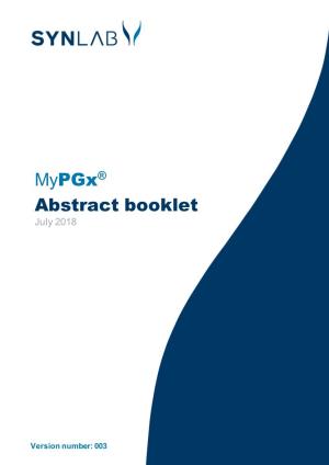 Mypgx Abstract Booklet