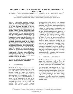 Format of Short Papers for the 58Th International