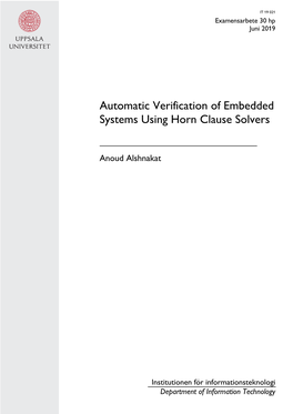 Automatic Verification of Embedded Systems Using Horn Clause Solvers