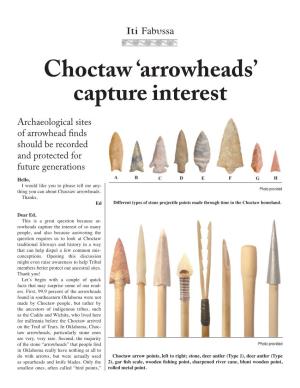 2011.07 Choctaw Arrowheads Capture Interest