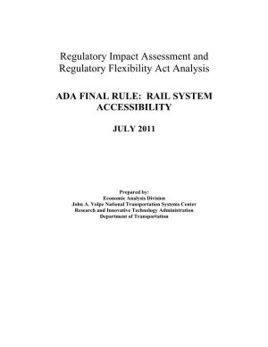 Ada Final Rule: Rail System Accessibility July 2011