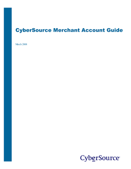 Cybersource Merchant Account Guide