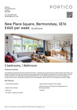 New Place Square, Bermondsey, SE16 £460 Per Week