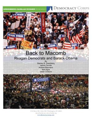 Back to Macomb Reagan Democrats and Barack Obama by Stanley B