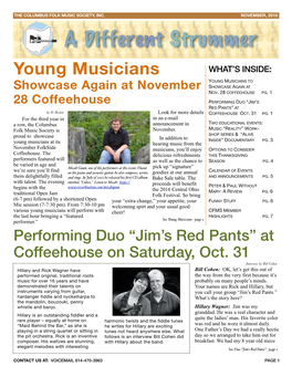 Young Musicians WHAT’S INSIDE: YOUNG MUSICIANS to Showcase Again at November SHOWCASE AGAIN at NOV