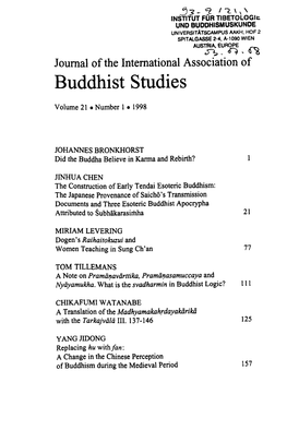 Replacing Hu with Fan: a Change in the Chinese Perception of Buddhism During the Medieval Period 157 YANG JIDONG