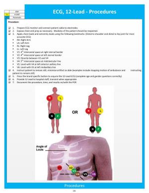 ECG, 12-Lead - Procedures P Paramedic Procedure