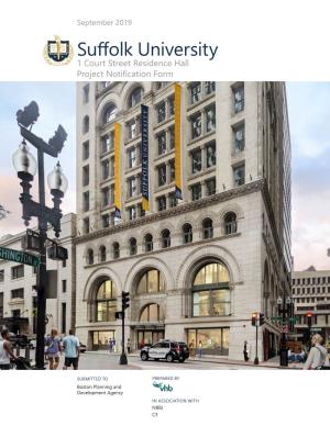 Suffolk University 1 Court Street Residence Hall Project Notification Form