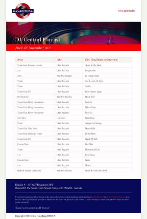 DJ Central Playlist