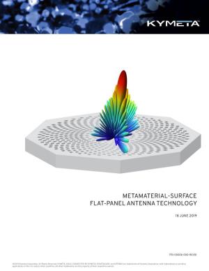 Metamaterial-Surface Flat-Panel Antenna Technology