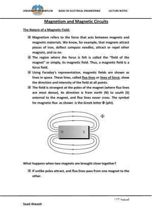 Magnetism and Magnetic Circuits