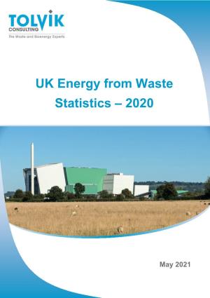 UK Energy from Waste Statistics - 2020
