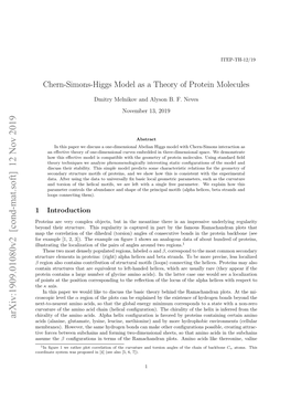 Chern-Simons-Higgs Model As a Theory of Protein Molecules