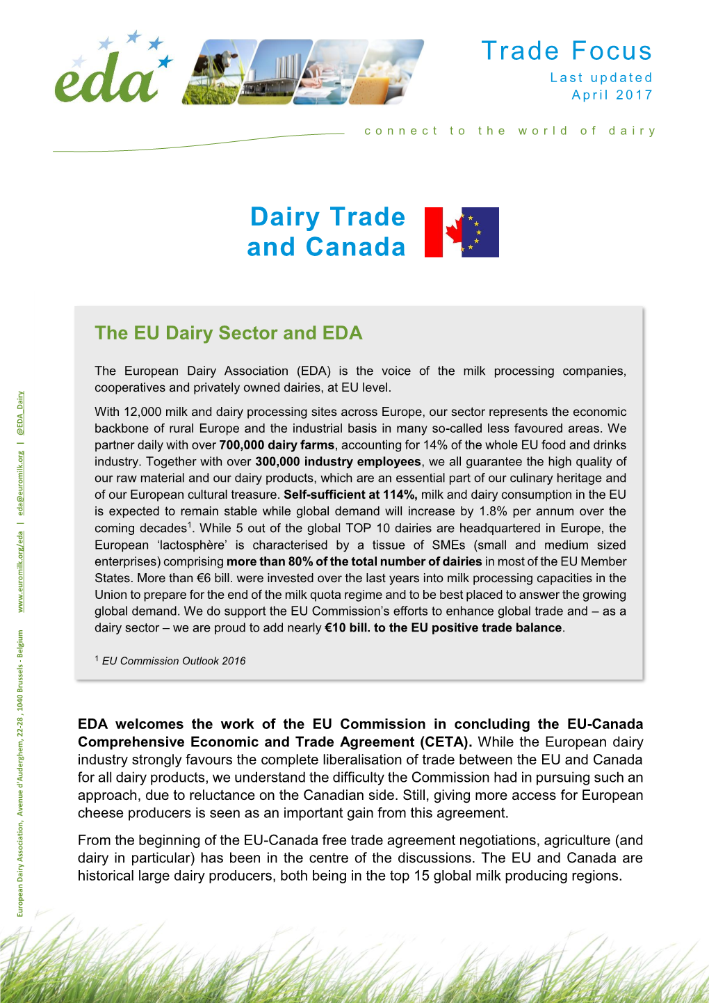 Trade Focus Dairy Trade and Canada