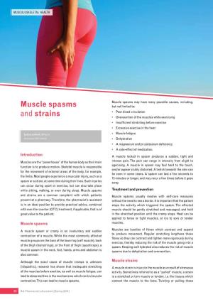 Muscle Spasms and Strains