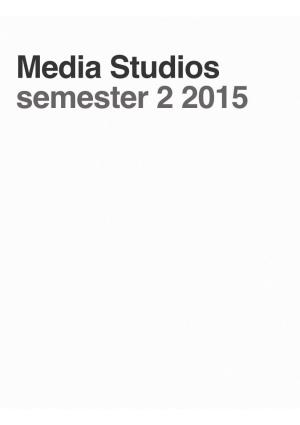 Studio Descriptions Booklet | Sem 2 2015