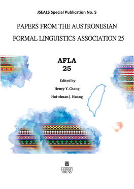 Papers from AFLA 25…………………………………………….Iv