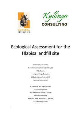 Ecological Assessment for the Hlabisa Landfill Site