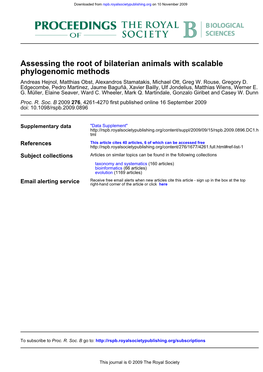 Phylogenomic Methods Assessing the Root of Bilaterian Animals with Scalable