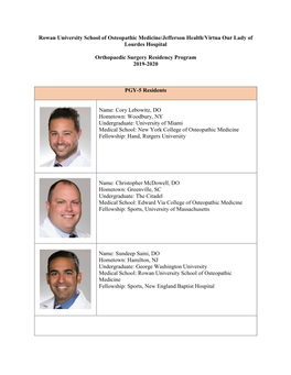 Rowan University School of Osteopathic Medicine/Jefferson Health/Virtua Our Lady of Lourdes Hospital