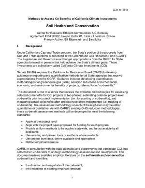 Literature Review on Soil Health and Conservation
