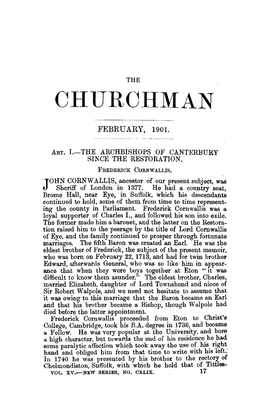 Churchman ------February, 1901