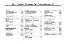2011 Cadillac Escalade EXT Owner Manual M