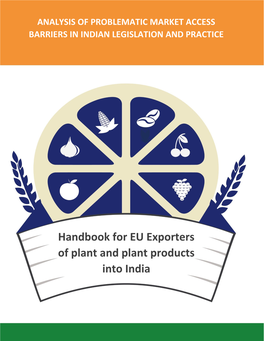Handbook for EU Exporters of Plant and Plant Products Into India