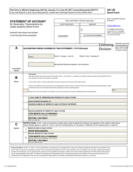 Licensing Division for the Correct Form