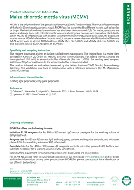 Maize Chlorotic Mottle Virus (MCMV)