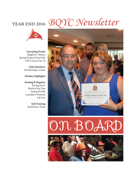 YEAR END 2016 BQYC Newsletter