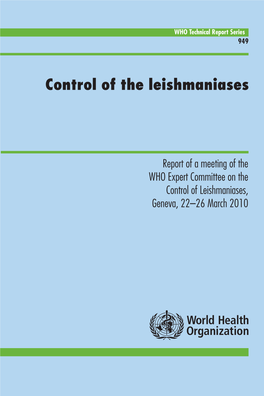 World Health Organization (WHO). Control of the Leishmaniasis