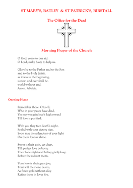 Morning Prayer for the Dead