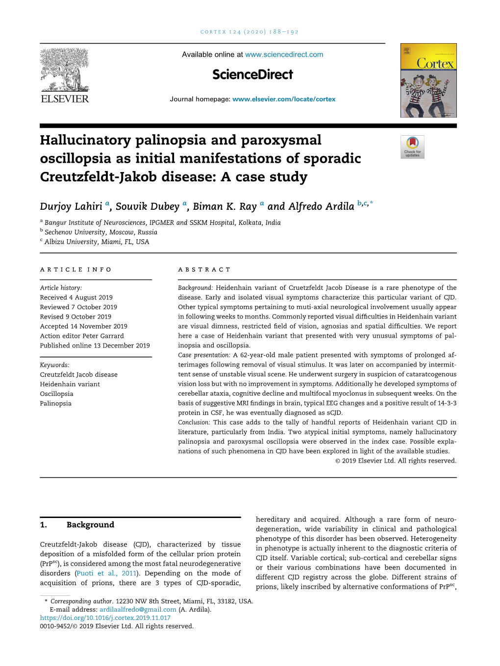 2020 Lahiri Et Al Hallucinatory Palinopsia and Paroxysmal Oscillopsia