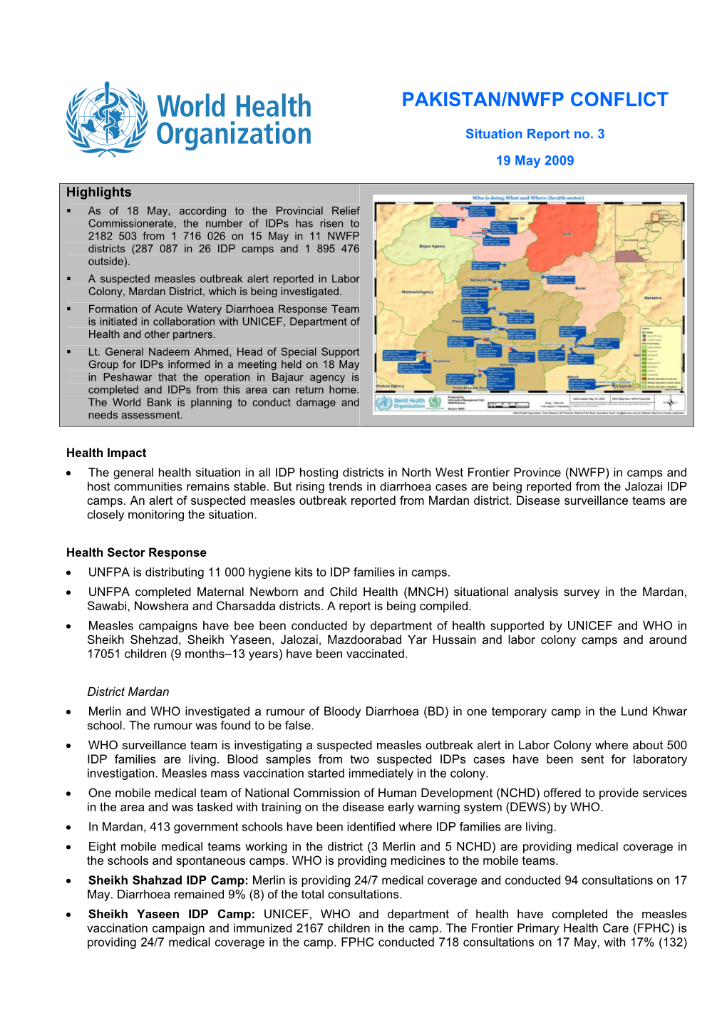 Pakistan/Nwfp Conflict